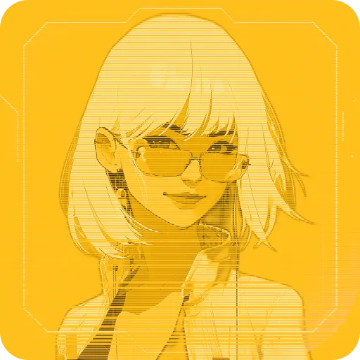Rai, a RetroPals companion, drawn as a hologram portrait